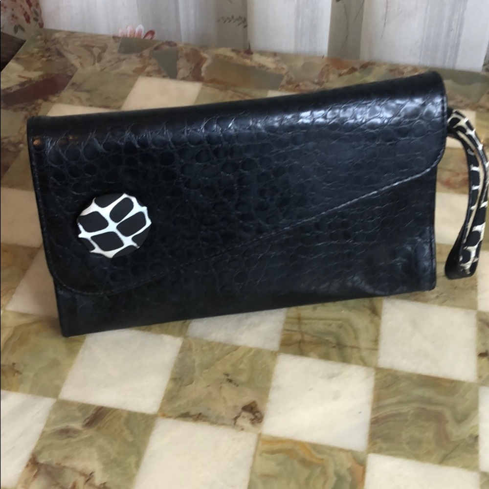 Black Victoria’s Secret Faux Leather Clutch